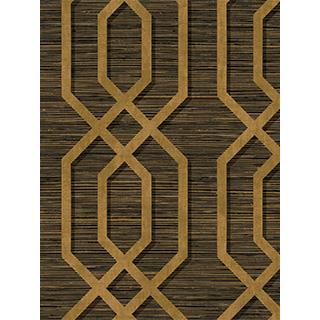 Seabrook Designs GT21200 Geometric Acrylic Coated Faux Grasscloth Wallpaper
